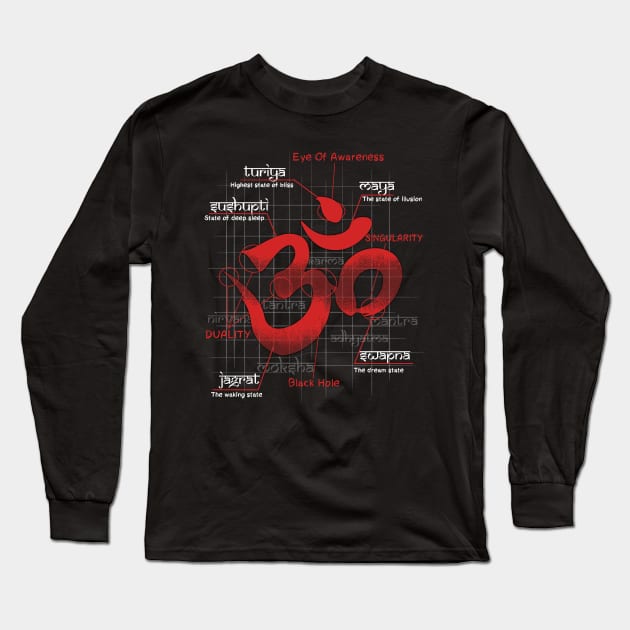 Aum- Symbol Of Shiva Long Sleeve T-Shirt by constantine2454